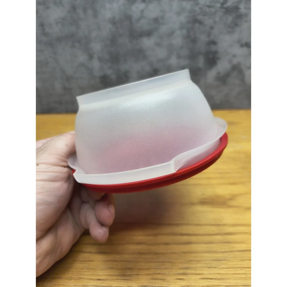 Tupperware Vintage Sheer Color 1‎ cup Servalier Bowl #1323 w/ Red Seal